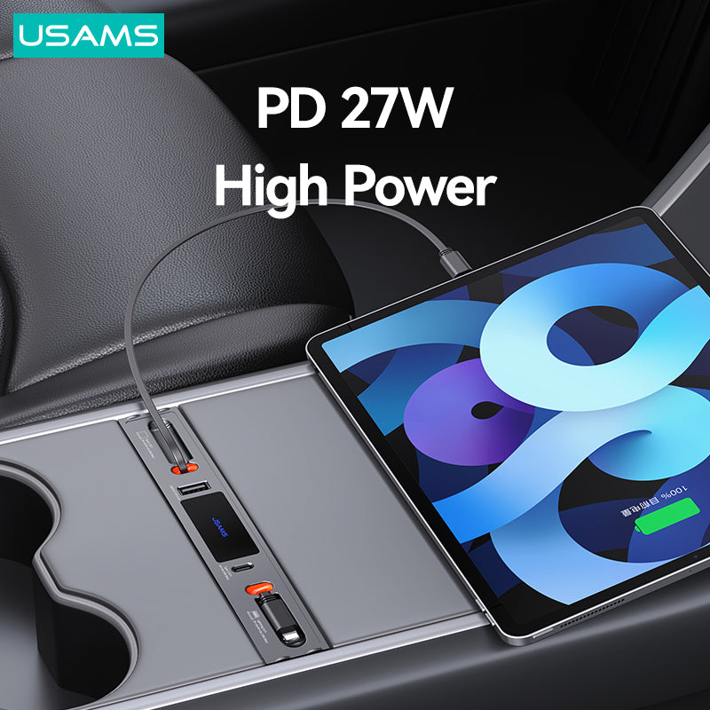 USAMS US-SJ649 For Tesla 3 / Y 60W Car Central Control Charging Hub USAMS US-SJ649 For Tesla 3 / Y 60W Car Central Control Charging Hub